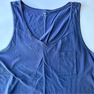 J.Crew 100% Cotton Piece Dyed Tank in Navy Blue